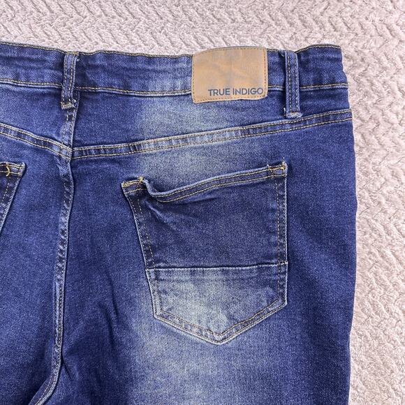 TRUE INDIGO Blue Jeans Men Size 40x32 Stretch Medium wash - Picture 6 of 14